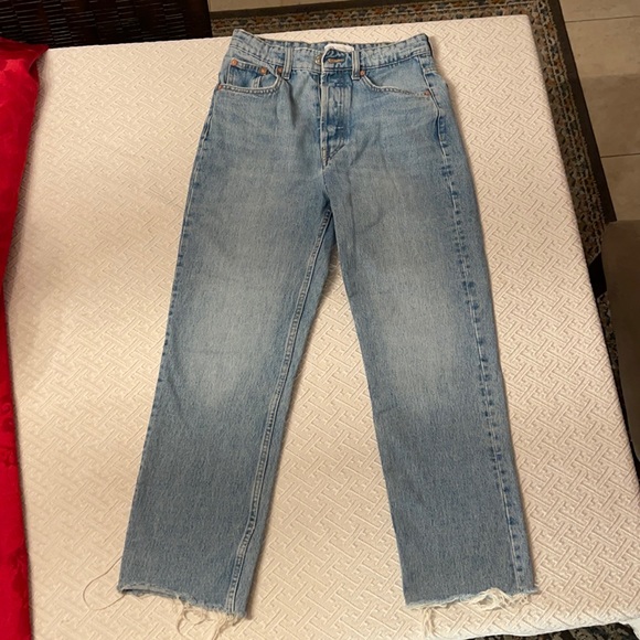 Zara Denim - Zara high-rise straight leg jeans